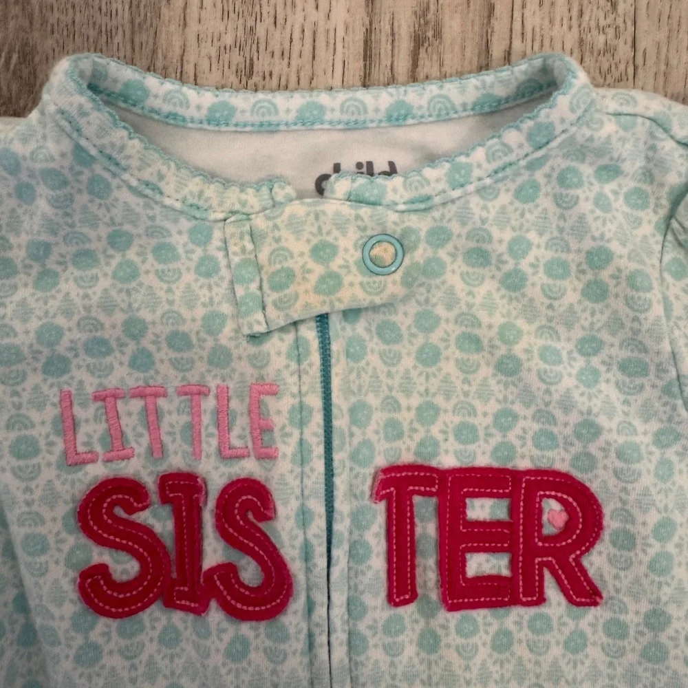 Child of Mine little sister  Blue and Pink Footie